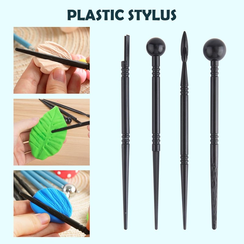 Thyrflen 18PCS Silicone Clay Sculpting Tools, Silicone Painting Brushes Kit, Clay Shaper Tool for Nail Art, Dotting, Shaping, Modeling, Air Dry Clay, Pottery, Ceramics, Polymer Clay, Crafts Supplies - Image 5
